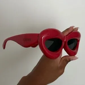 Loewe Bold Red Inflated Cat-Eye Sunglasses Inflated cat-eye sunglasses in red - Loewe | Mytheresa main image 2
